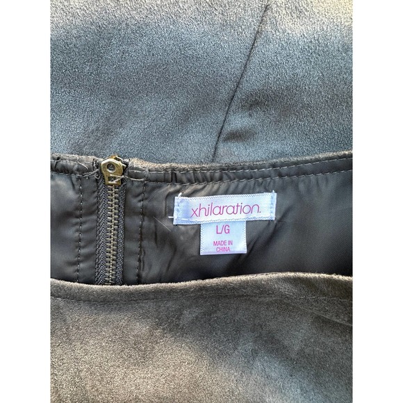 Free W/Purchase Y2k Shift Dress Faux Suede Green Fall Winter Laser Eyelet detail - Picture 9 of 10